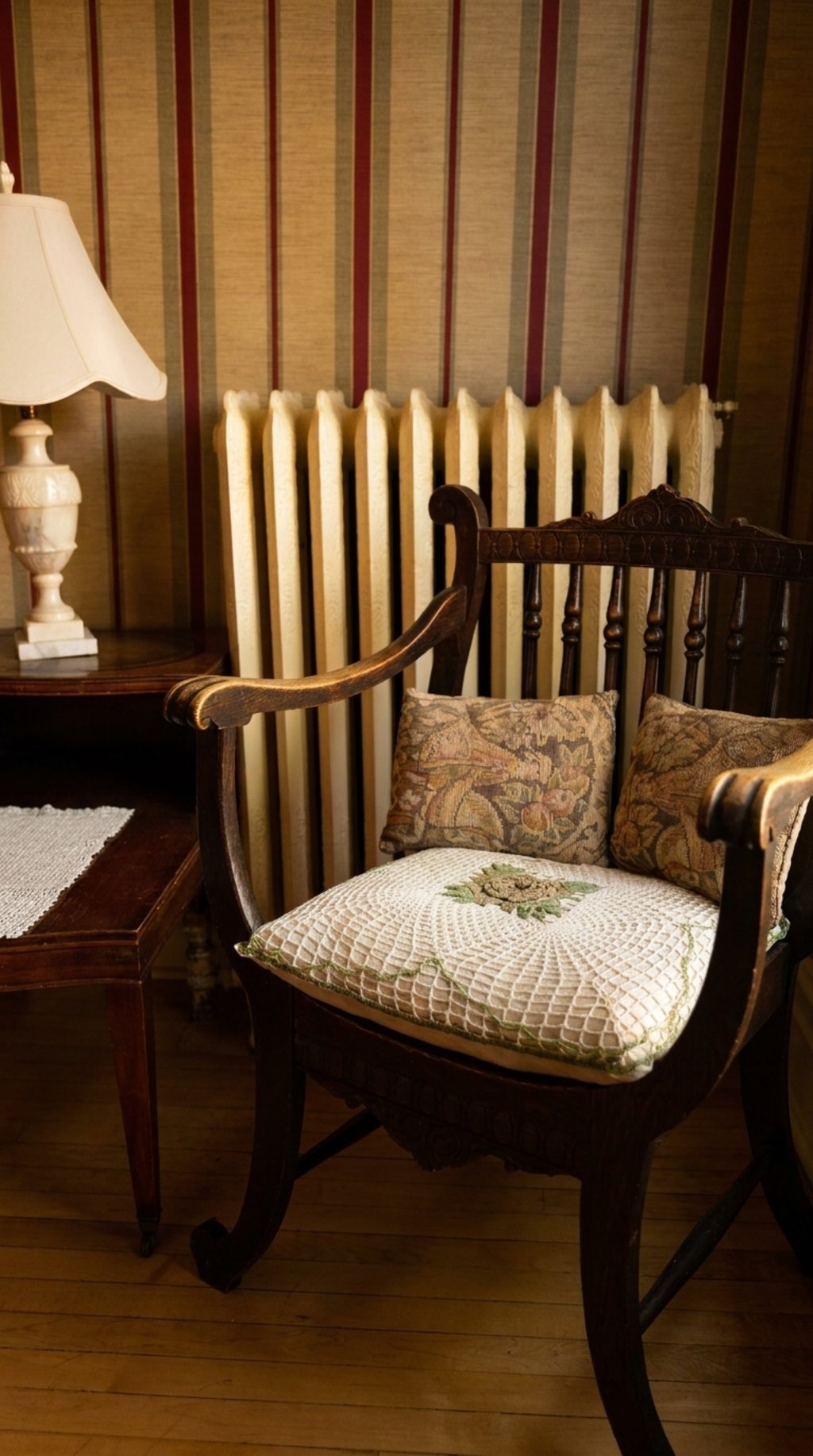 Armchair by the window in the Sumac Room